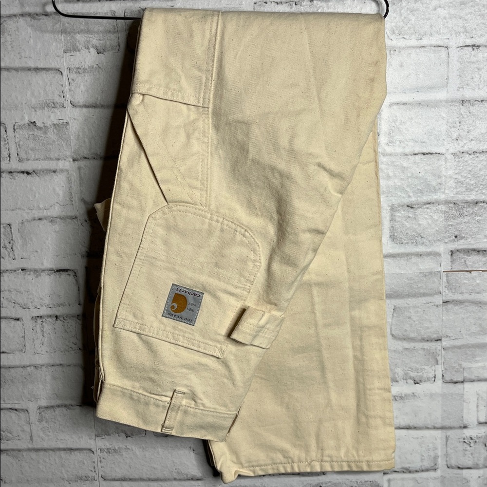 Carhartt vintage cargo pants cream workwear 1989